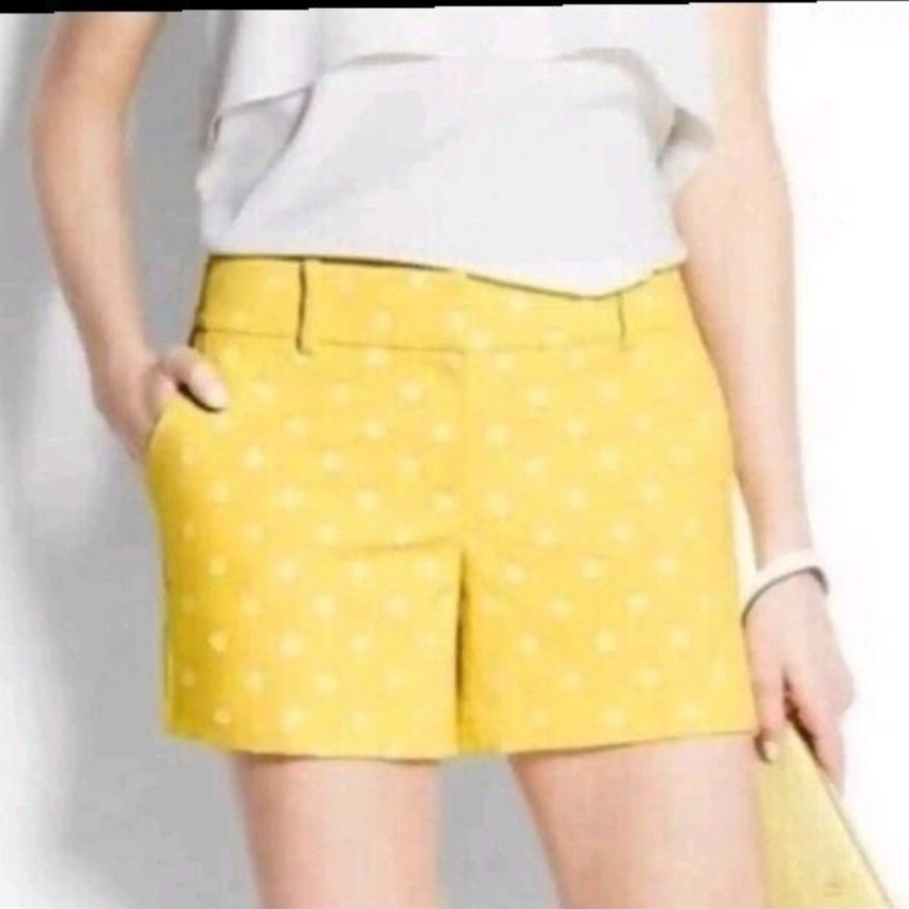 Ann Taylor yellow polka dot shorts
